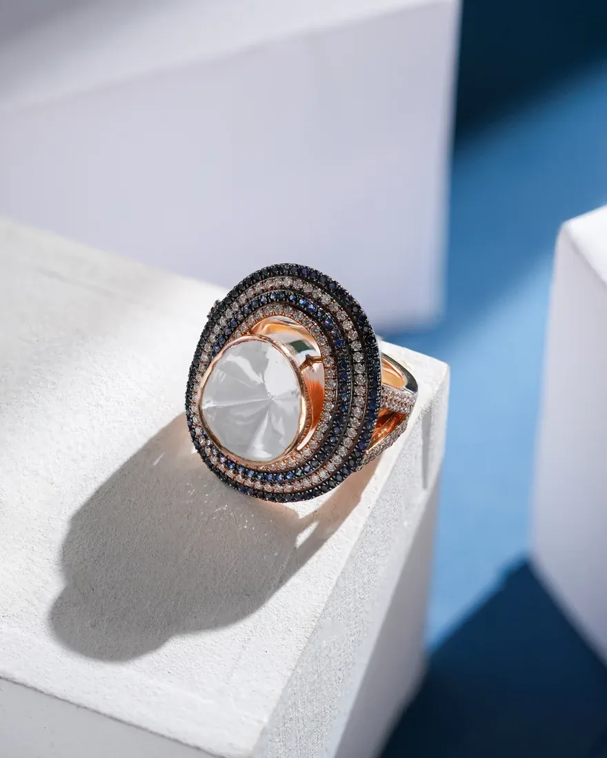 Polki Sapphire Ring