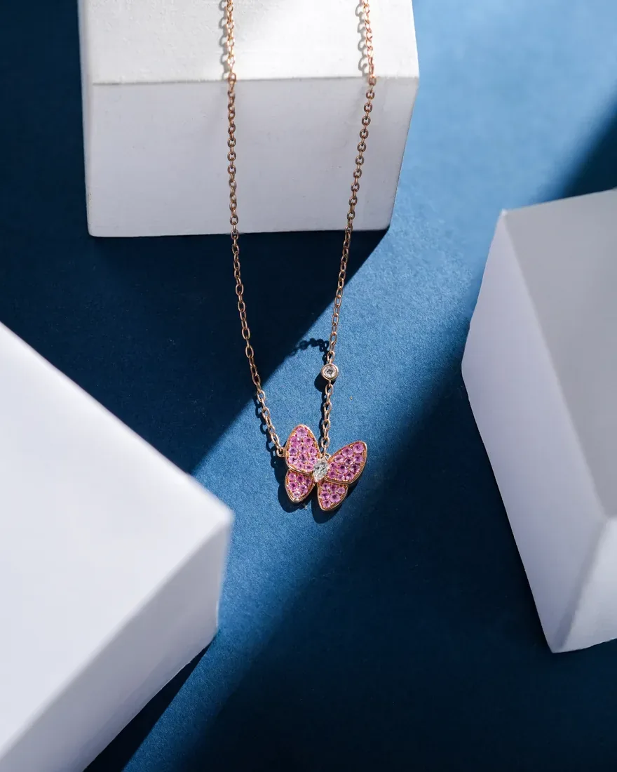 Hue Pink Butterfly Pendant