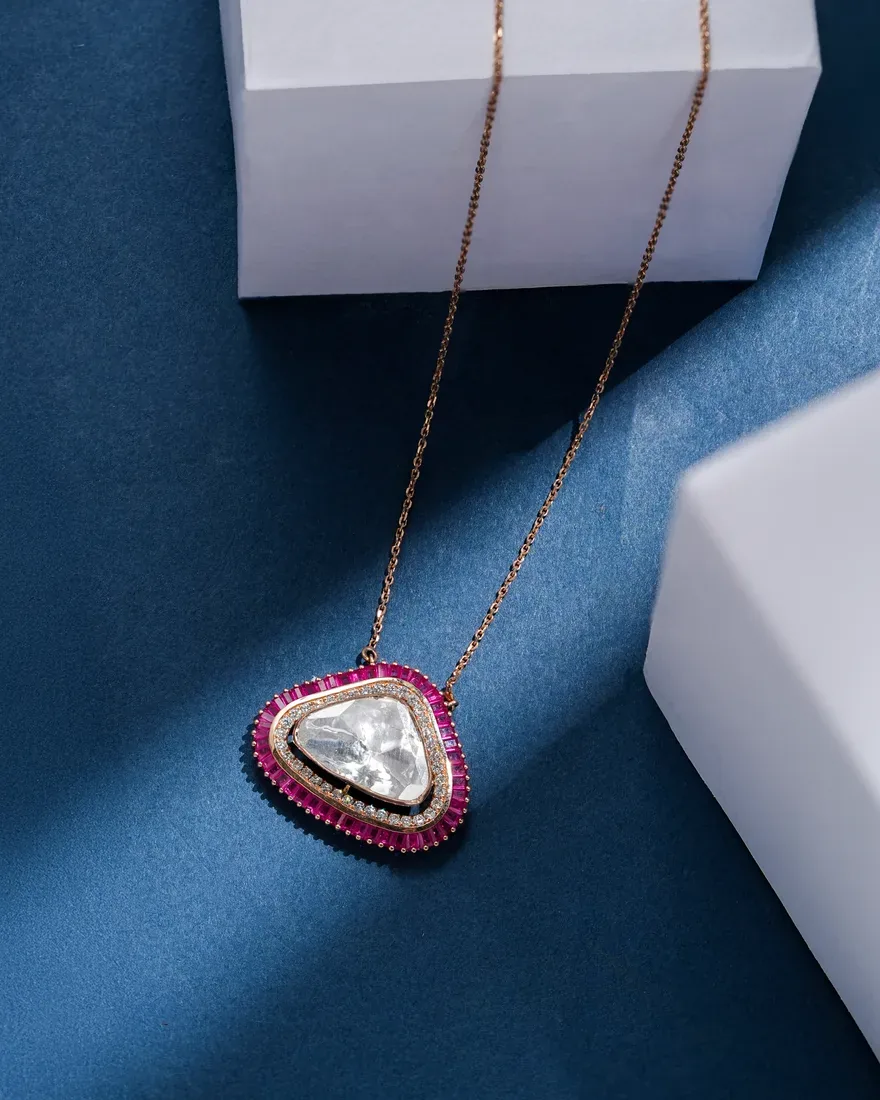 Hue Ruby Polki Pendant