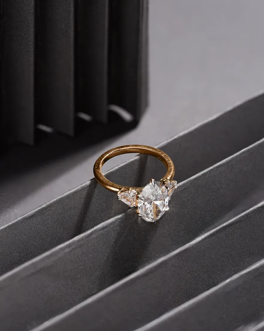 Solis Oval Three-Stone Ring